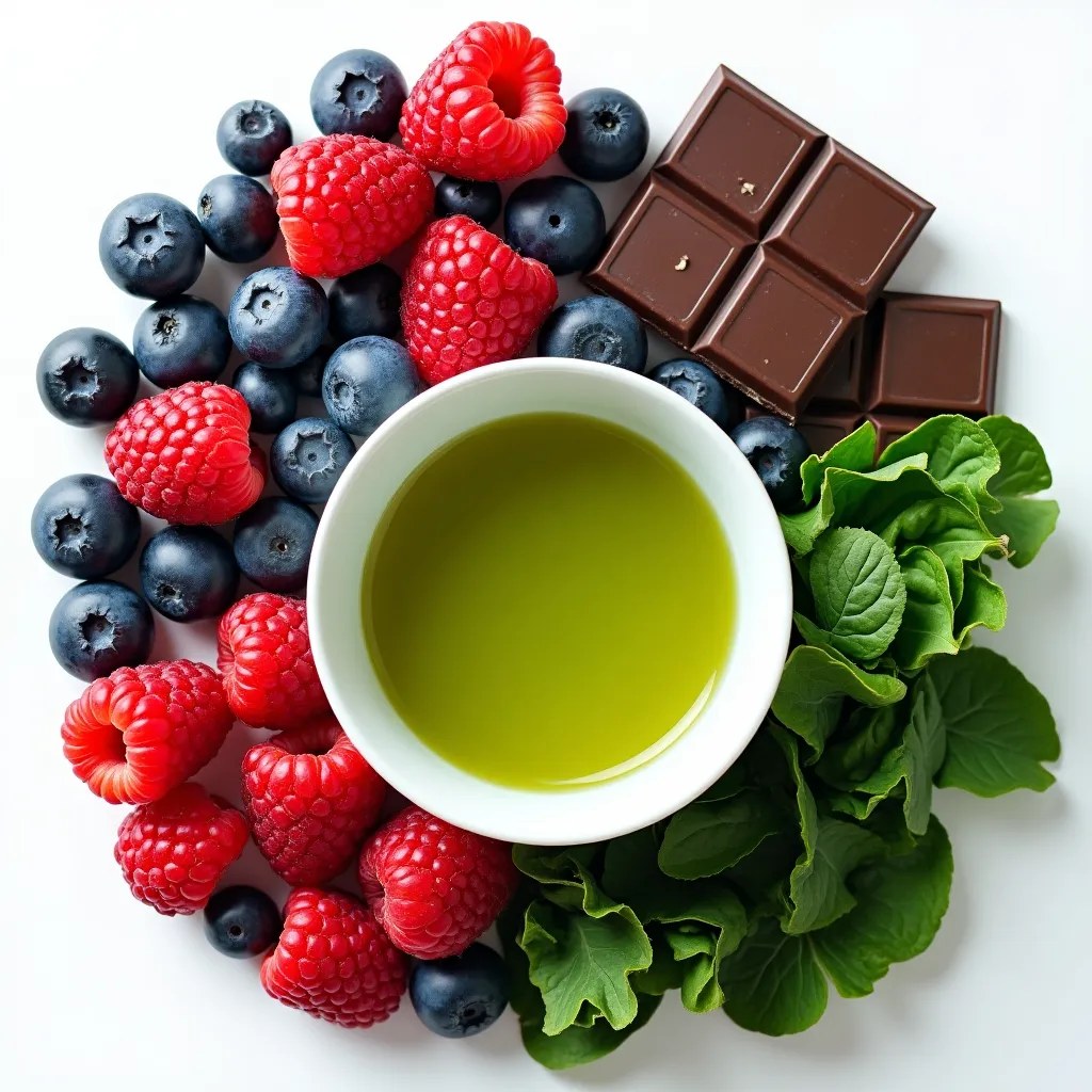Fructe de pădure, legume și ceai verde, bogate în antioxidanți